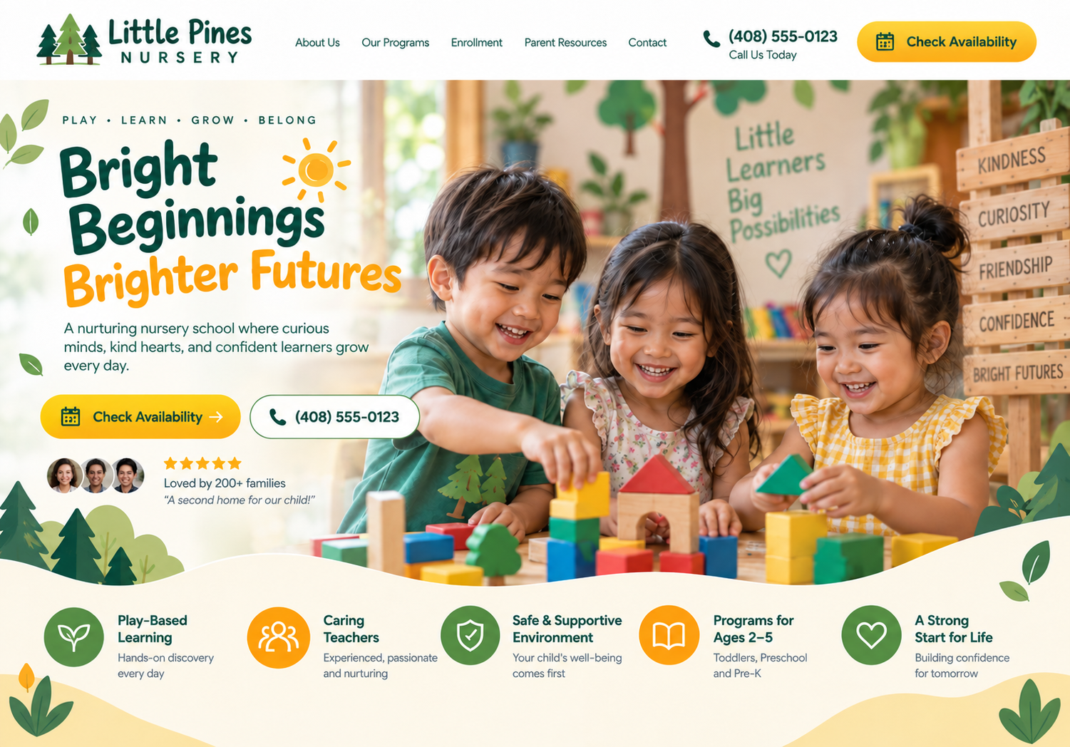 Little Pines Nursery website